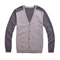 Custom V-Neck Knit Sweater Cardigan with Button